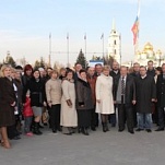 Депутаты и аппарат Тульской городской Думы приняли участие в митинге "Крым - это Россия!"