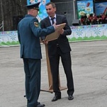 Заместитель председателя Тульской городской Думы Андрей Захаров поздравил пожарных с праздником