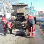 В Туле продолжается аварийно-восстановительный ремонт дорог